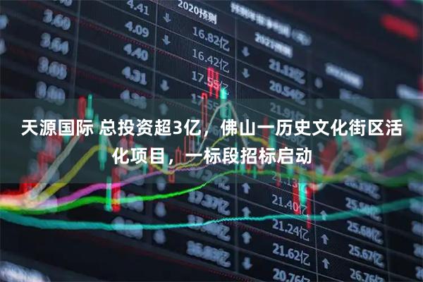天源国际 总投资超3亿，佛山一历史文化街区活化项目，一标段招标启动