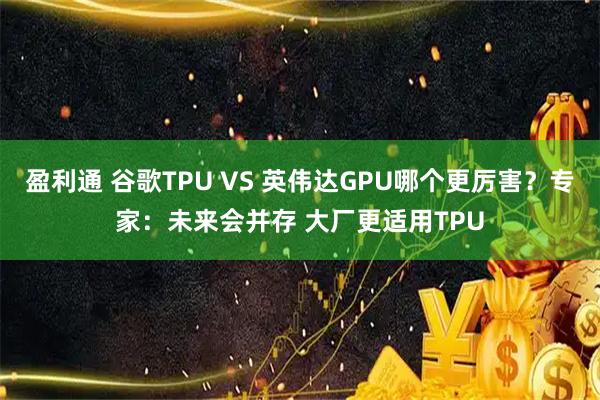 盈利通 谷歌TPU VS 英伟达GPU哪个更厉害？专家：未来会并存 大厂更适用TPU